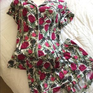 LEAF 🍃 PRINT PJS SHORTS SET